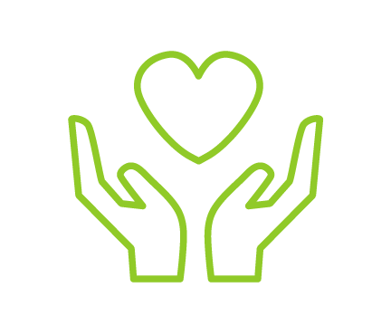 Donate green hands